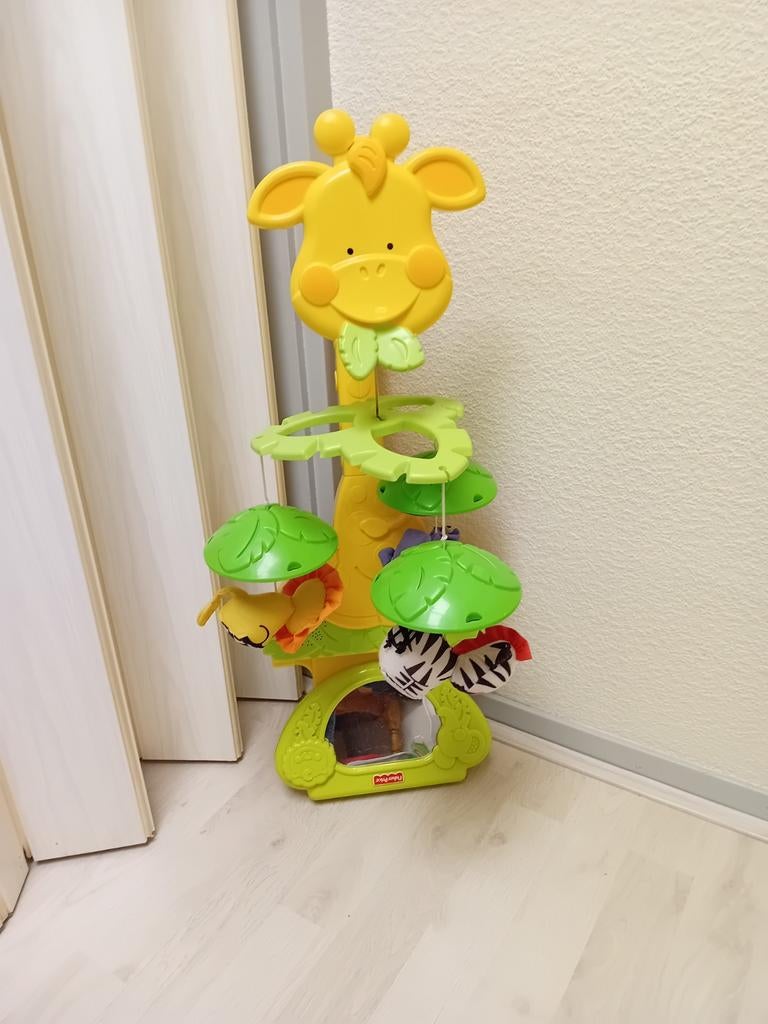 Fisher-Price mobiel met muziek en giraf thema, Ophalen, Gebruikt, Mobiel, Met geluid