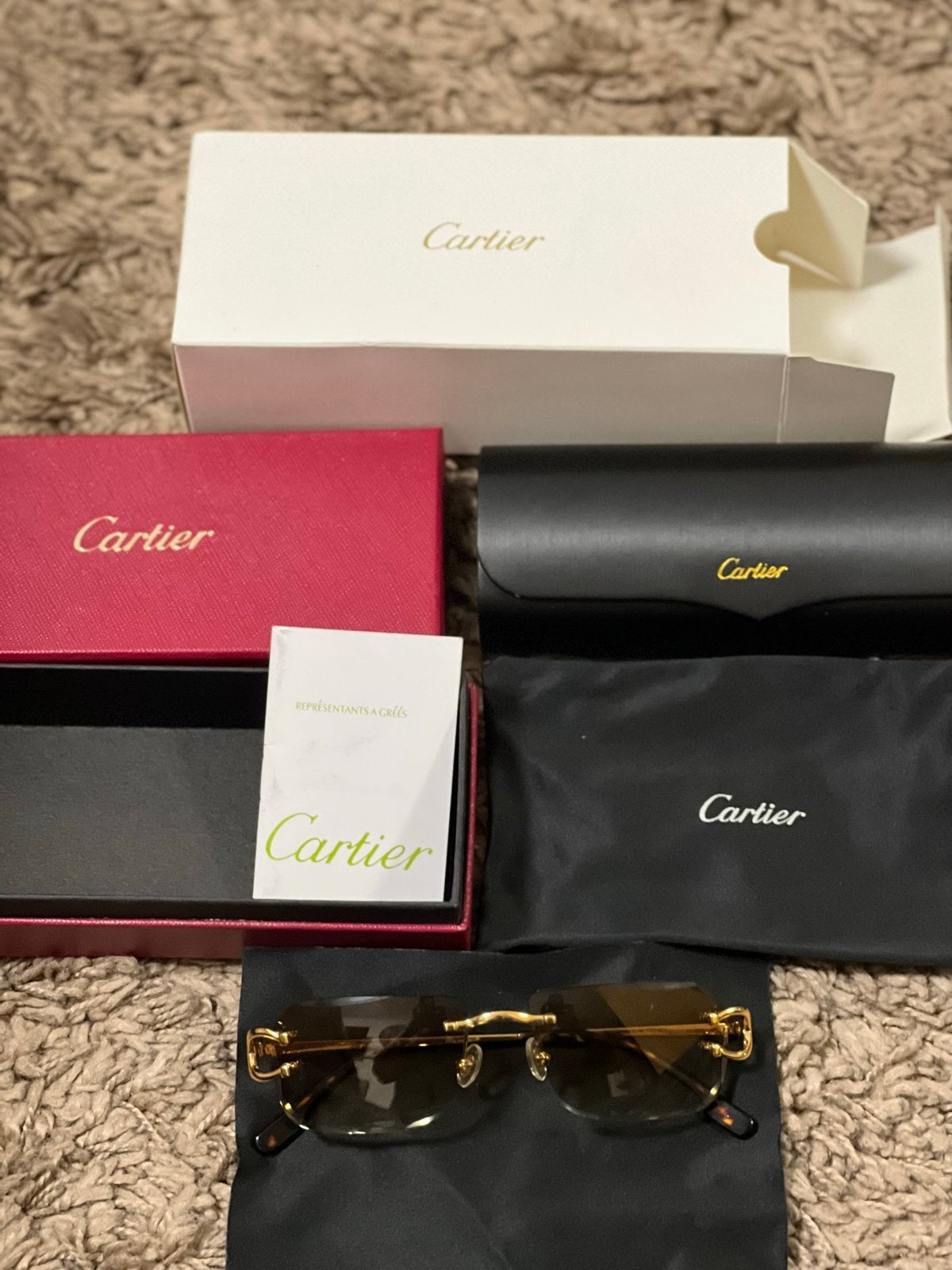 *Luxe* Orginele Cartier Zonnenbril nieuw en ongedragen, Ophalen of Verzenden, Zo goed als nieuw, Overige merken