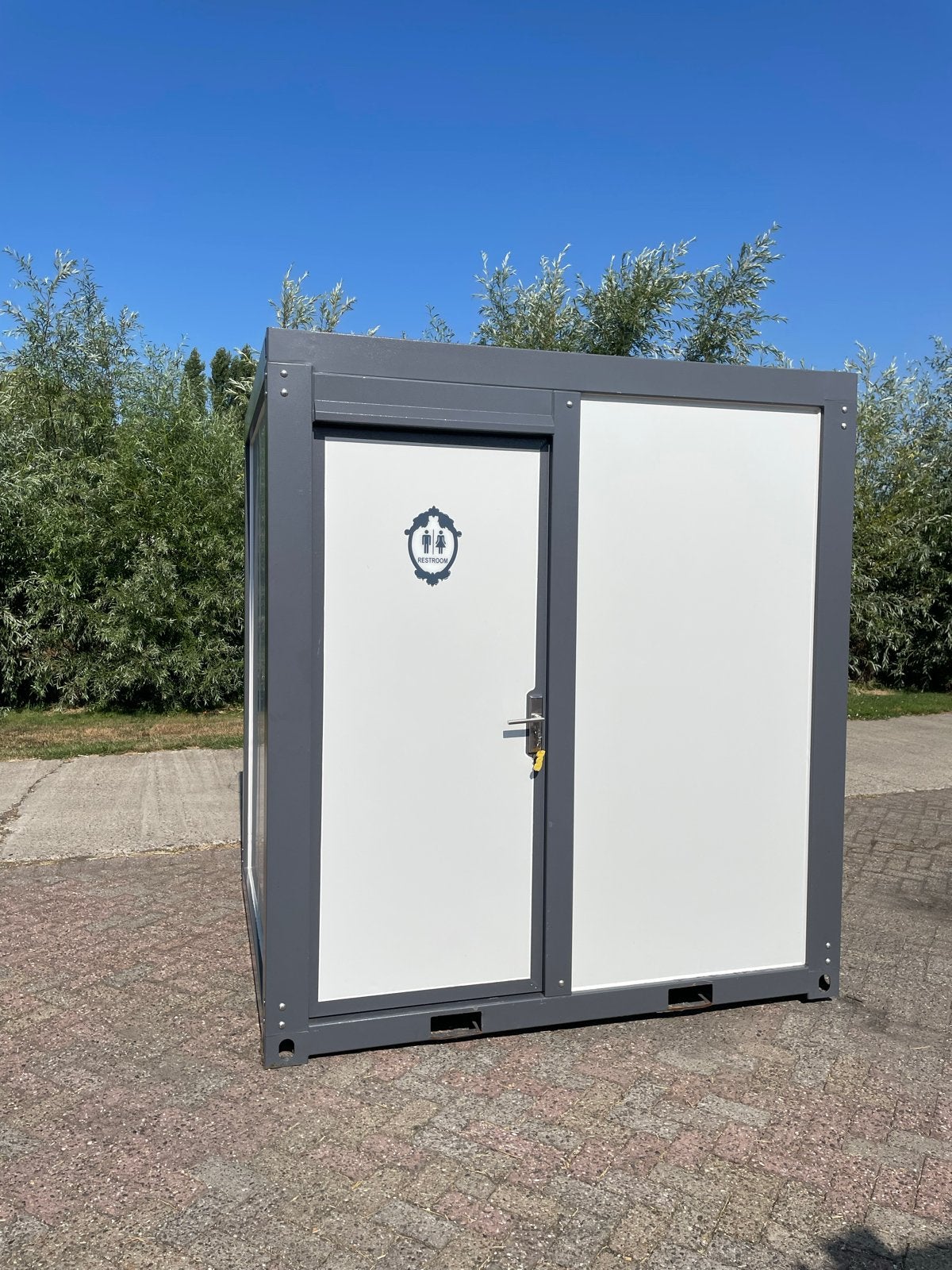 douche- en toiletunit met boiler, Ophalen, Zo goed als nieuw, Chroom, Douche
