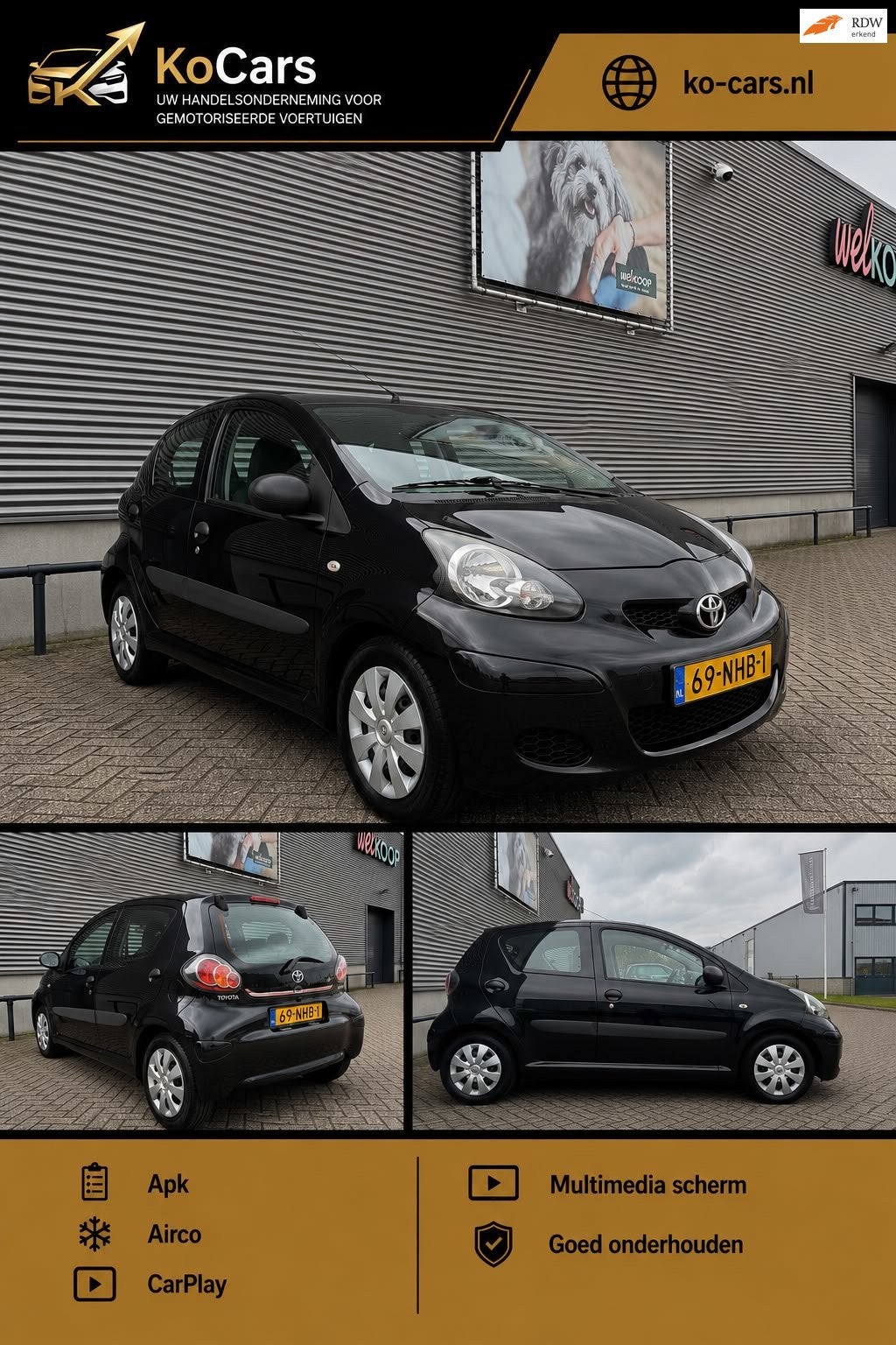 Toyota Aygo / Apk / Carplay / Airco, Voorwielaandrijving, Gebruikt, 4 stoelen, Origineel Nederlands