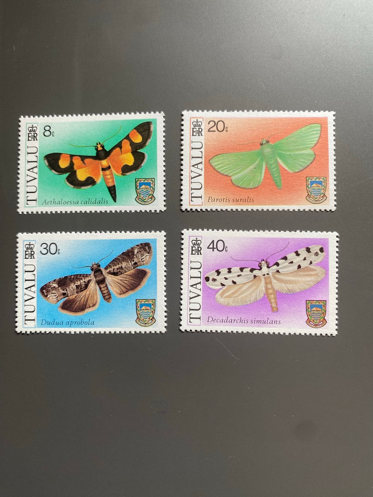 Tuvalu 1980 postfrisse postzegels Vlinders/motten set van 4, Verzenden, Postfris, Dier of Natuur