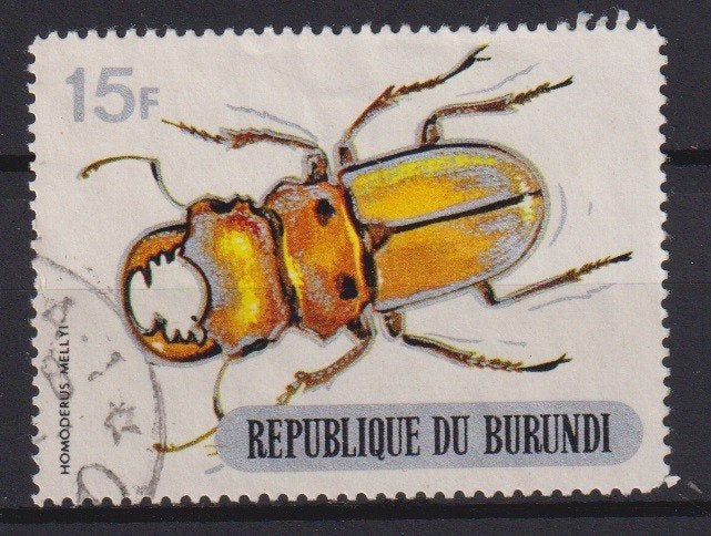 Burundi 1970 Insect tor Vliegend hert, Verzenden, Gestempeld, Dier of Natuur