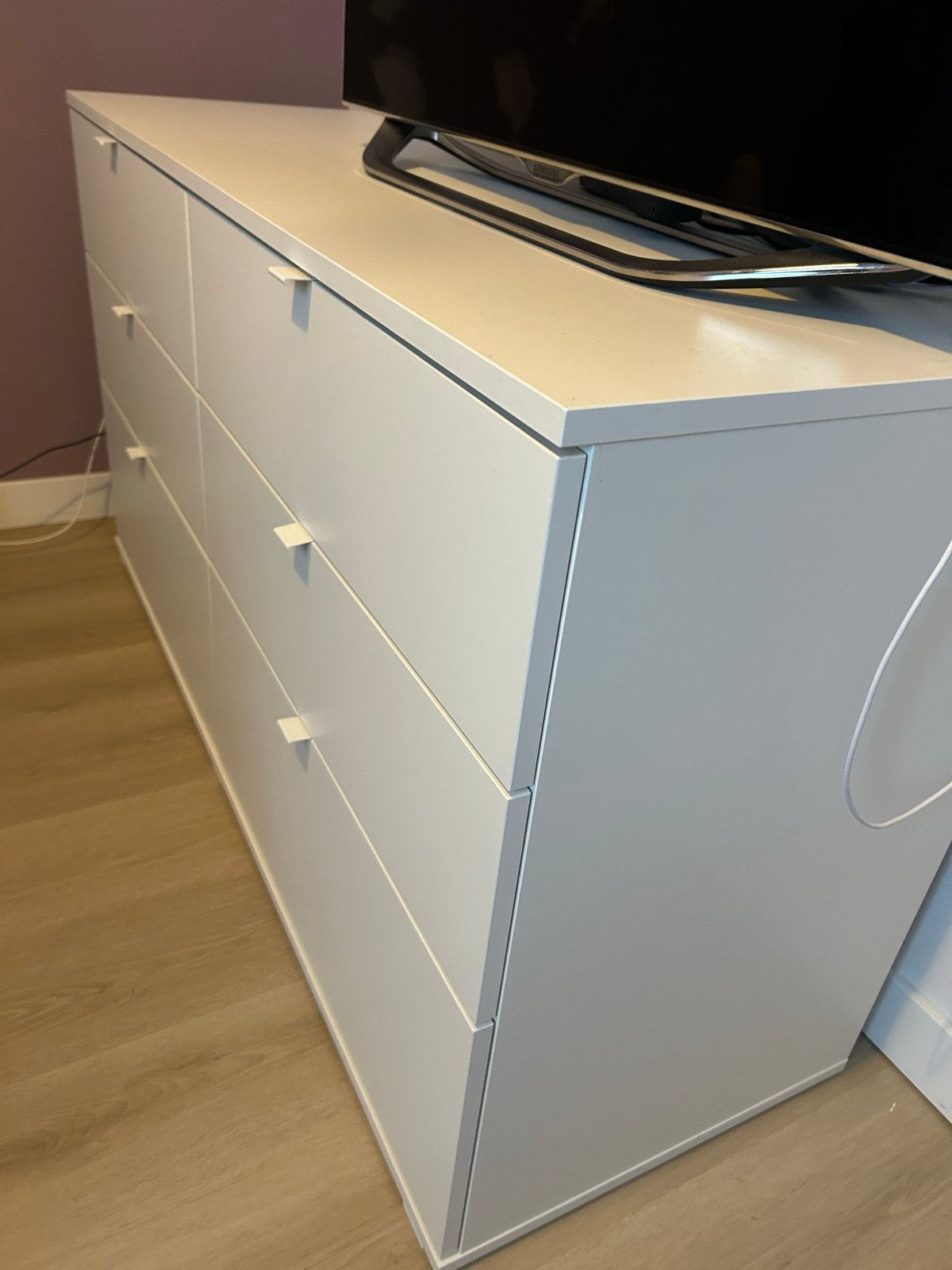 Witte IKEA ladekast met 6 grote lades, Ophalen, Overige materialen, Gebruikt, 100 tot 150 cm