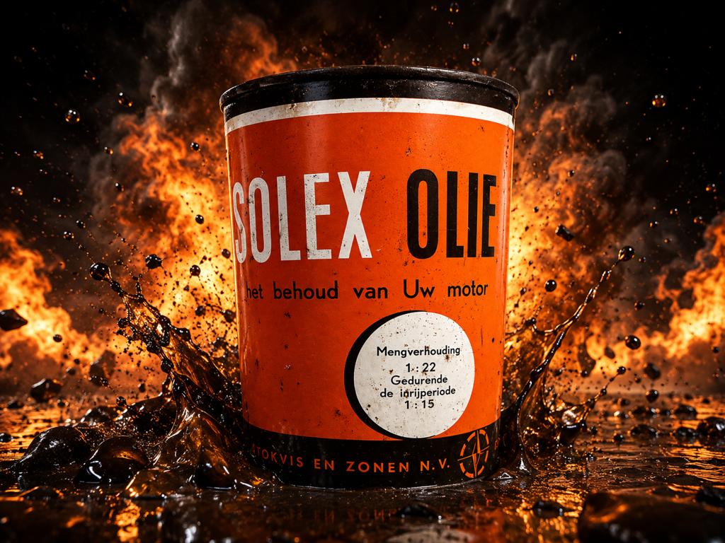 Retro Solex Olie Blik !, Verzamelen, Overige Verzamelen, Gebruikt, Ophalen of Verzenden