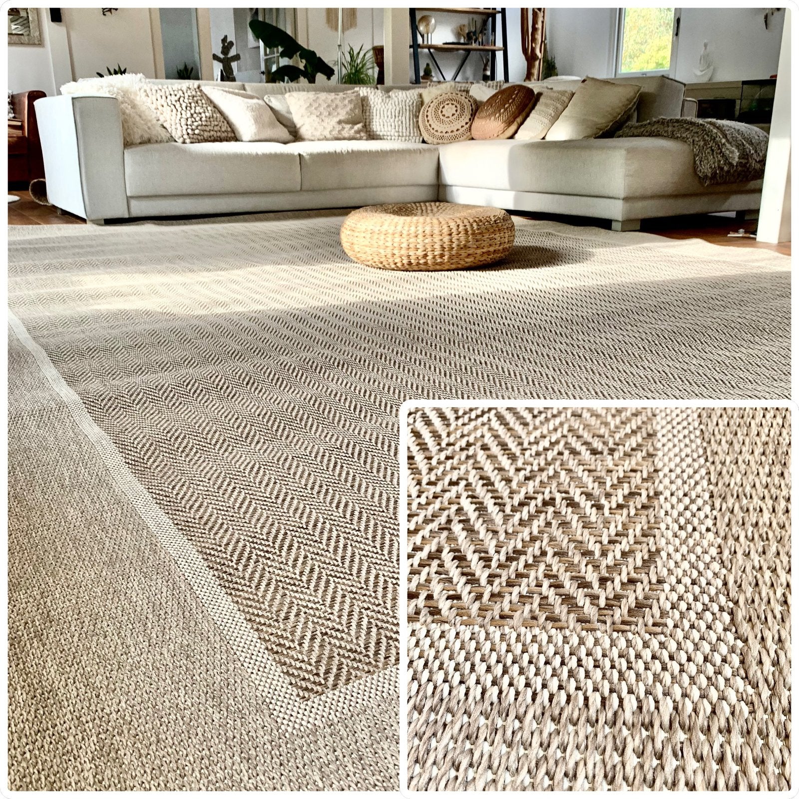 Fora Edge - natural xxxl vloerkleed - fotoshoot, Ophalen, Zo goed als nieuw, Rechthoekig, 200 cm of meer