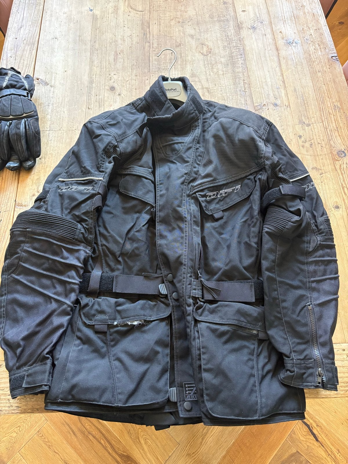 Difi motorjas en broek met handschoenen (Aerotex), Ophalen of Verzenden, Tweedehands, Heren, Combipak