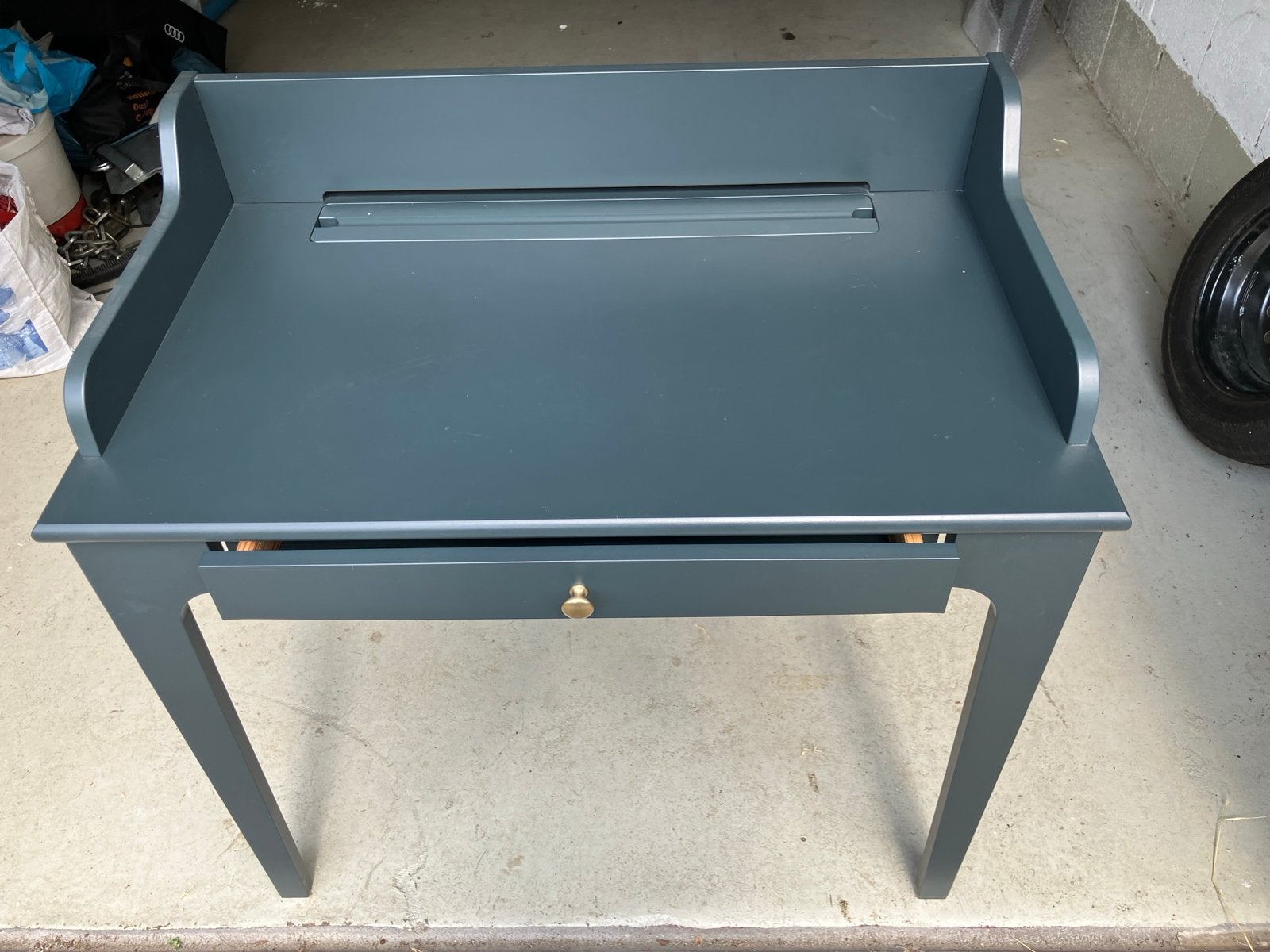 IKEA bureau (niet meer nieuw verkrijgbaar) - Donkergroen, Ophalen, Groen, Gebruikt, Met lades