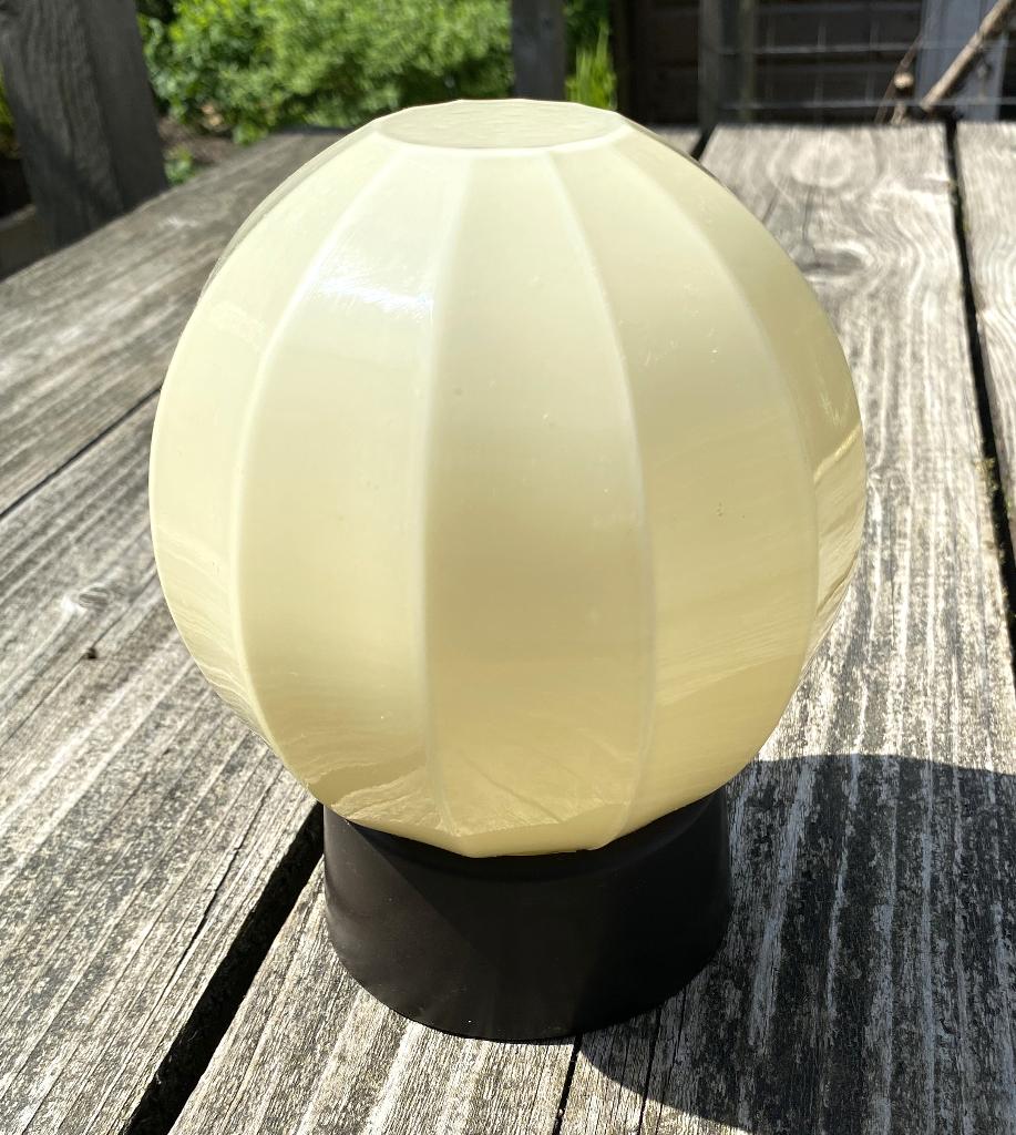 Leuke Vintage Thabur Lamp - retro art deco mid century, Huis en Inrichting, Ophalen of Verzenden, Zo goed als nieuw, Glas, Vintage art deco