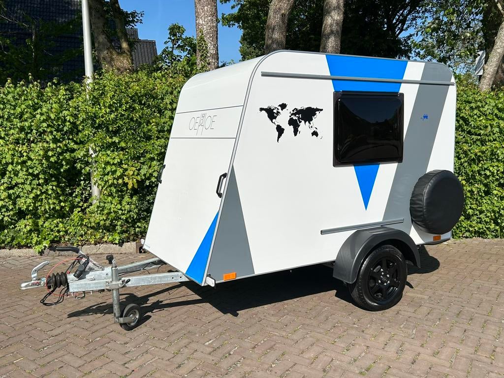 Oehoe Explorer Mini Caravan / Teardrop 2022,Zeer nette staat, Caravans en Kamperen, Caravans, Bedrijf, tot en met 2, tot 500 kg