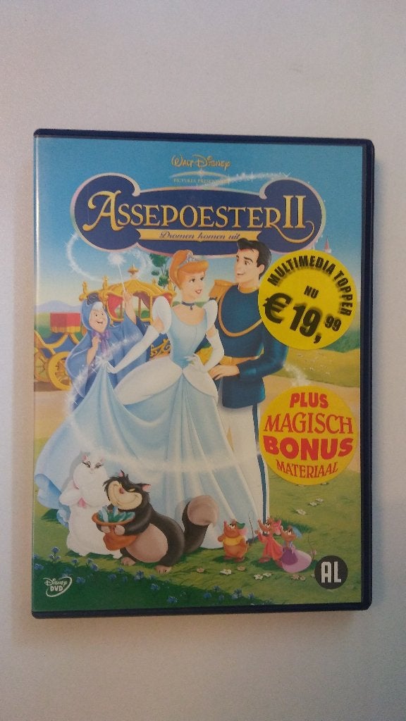 Assepoester deel 2 Dromen Komen uit Disney tekenfilm dvd, Alle leeftijden, Ophalen of Verzenden, Gebruikt, Overige soorten