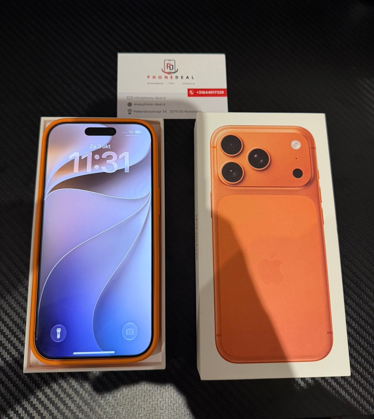 iPhone 17 pro 256 gb nieuw hoesje factuur + Garantie, Telecommunicatie, 256 GB, Apple, Apple, Zwart