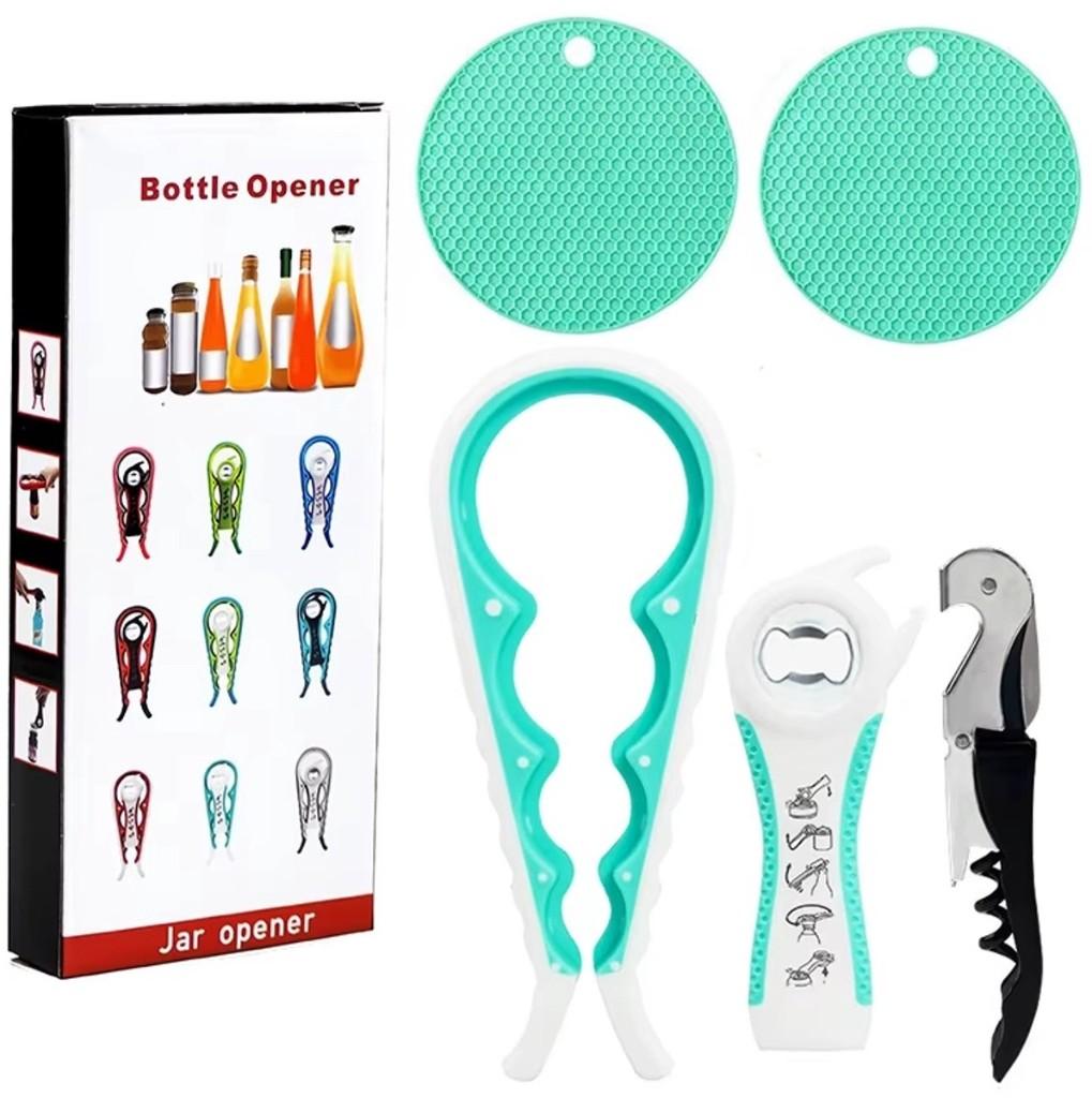 Multifunctionele Blikopener Antislip Potopener & Wijndeksel, Ophalen of Verzenden, Nieuw, Wit, Overige typen