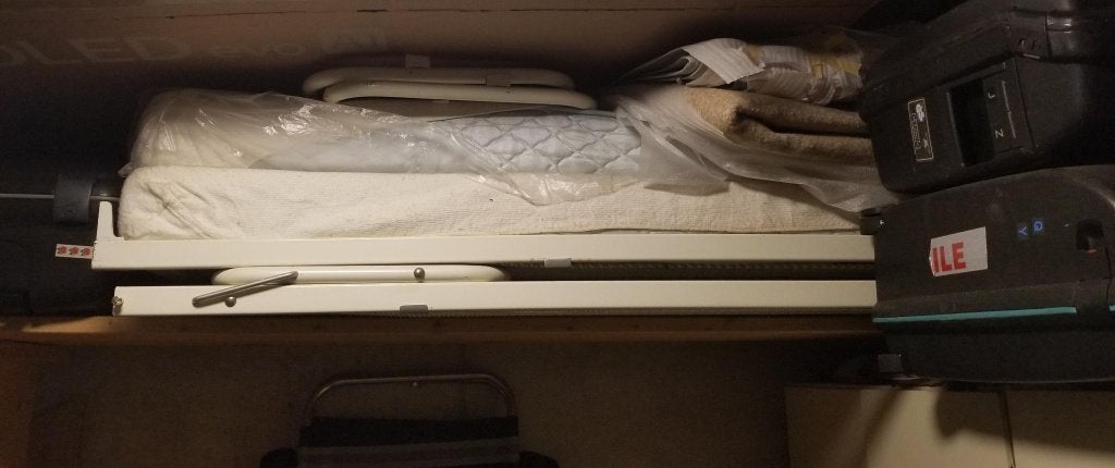 Onderschuifbed, spiraal, incl. matrassen 80x190, Ophalen, Wit, Tweepersoons, 190 cm of minder