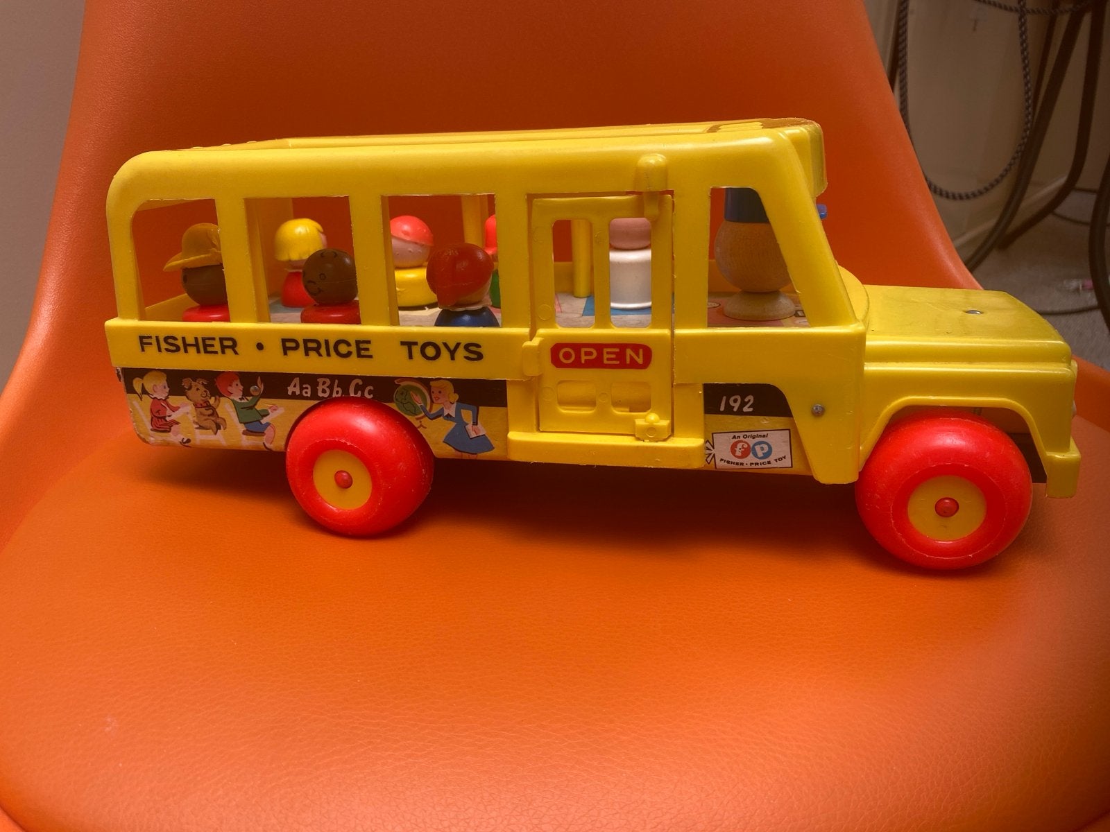 Vintage Fisher-Price Schoolbus met Figuren, Ophalen, Gebruikt, Auto of Voertuig