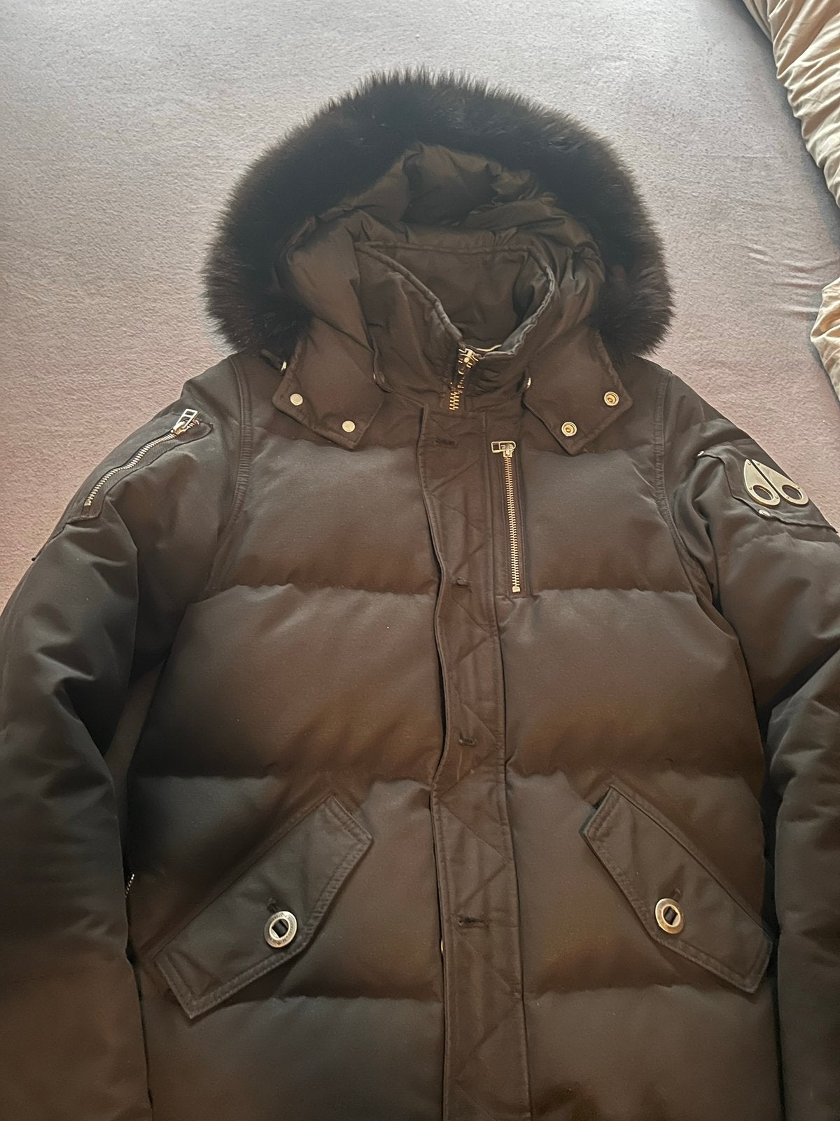 Moose knuckles winterjas, Ophalen, Zo goed als nieuw, Maat 46 (S) of kleiner, Zwart