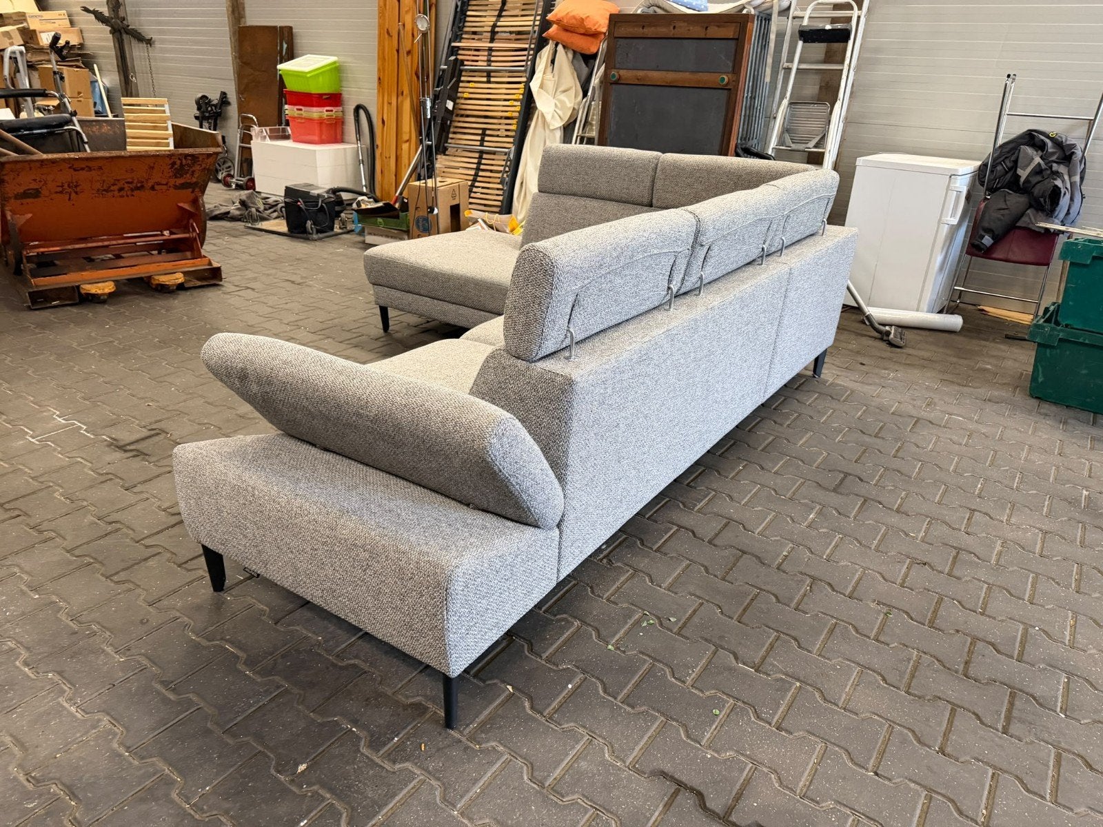 Montèl Modena Hoekbank – Lichtgrijs – Nieuwprijs  €2.200, Ophalen, Modern, Comfortabel, Metaal, Onbekend, Nederland