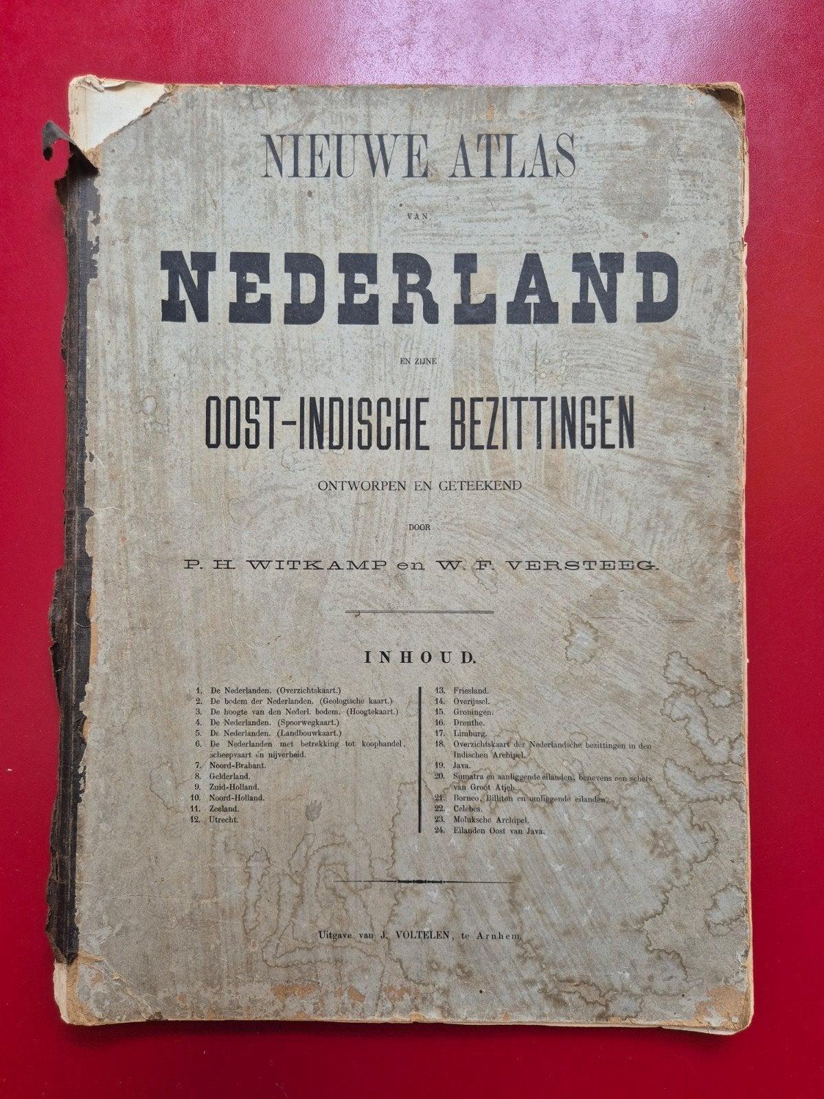 "Nieuwe Atlas van Nederland en zijne Oost-Indische Bez...., Ophalen of Verzenden