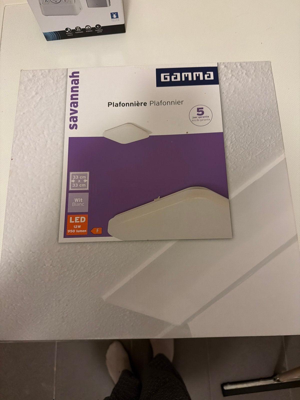 Gamma Savannah LED Plafondlamp Wit 33x33 cm, Ophalen, LED, Nieuw, Wit