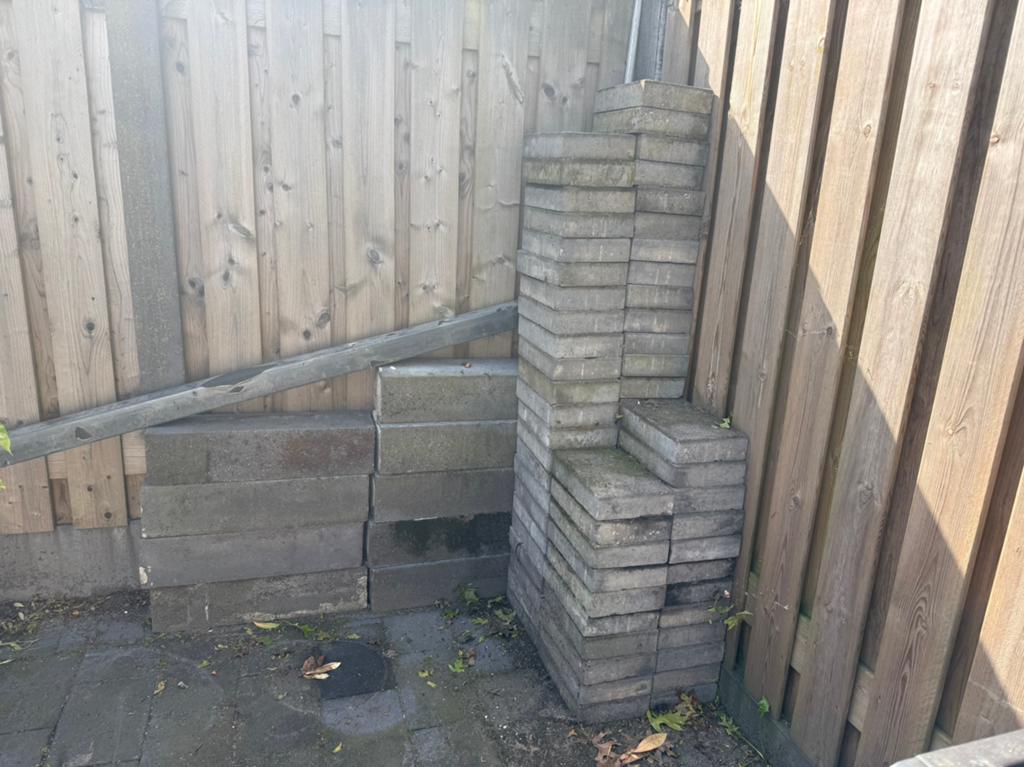 Tuintegels en blokken, Tuin en Terras, Ophalen, Gebruikt, Overige materialen