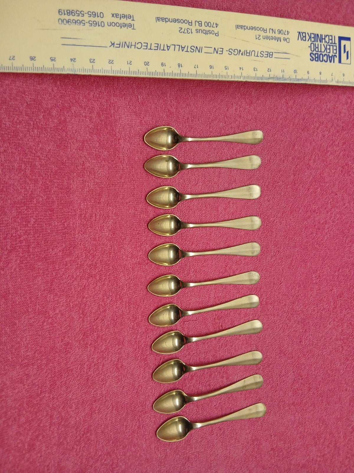 11 mocca, advocaat, Expresso lepeltjes lengt 8 cm, Ophalen of Verzenden, Rvs of Chroom