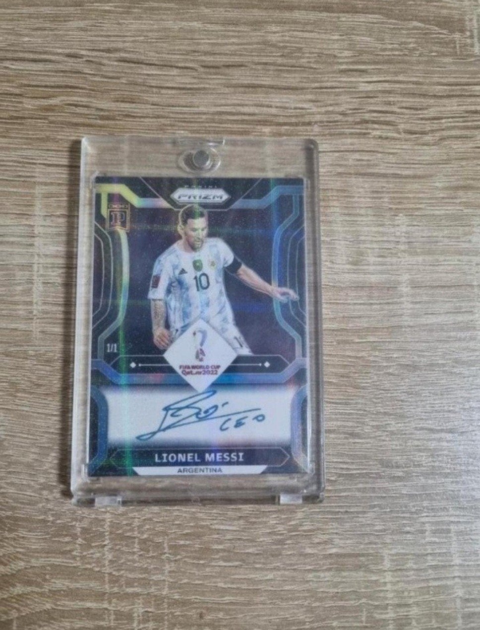 Lionel Messi FIFA World Cup Qatar 2022 Prizm Kaart 1/1, Ophalen, Zo goed als nieuw, Buitenlandse clubs, Spelerskaart