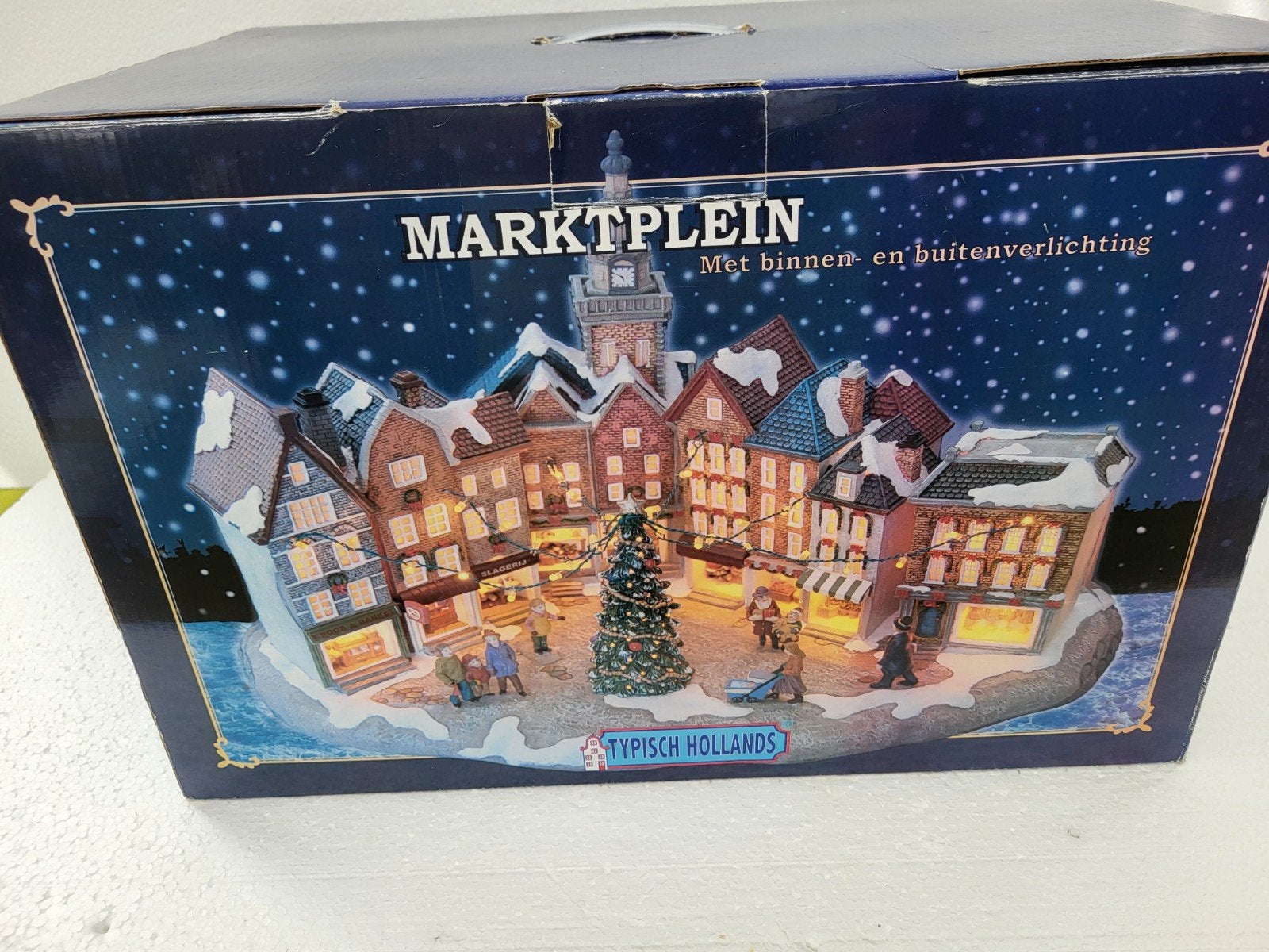 blokker Typisch Hollands MARKTPLEIN met extra's met verlicht, Ophalen of Verzenden, Gebruikt