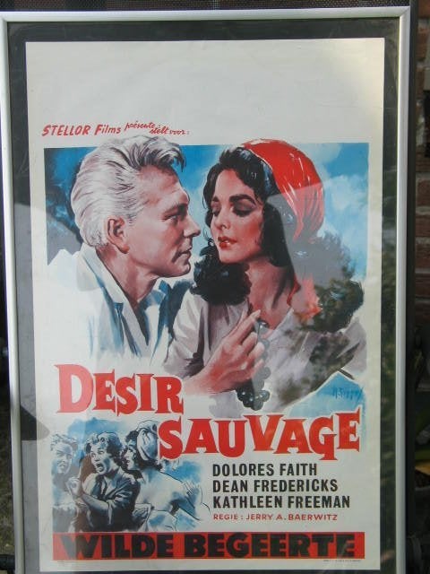 Vintage Poster film affiche wild harvest uit 1962 origineel!, Verzamelen, Ophalen, Rechthoekig Staand, Zo goed als nieuw, A1 t/m A3