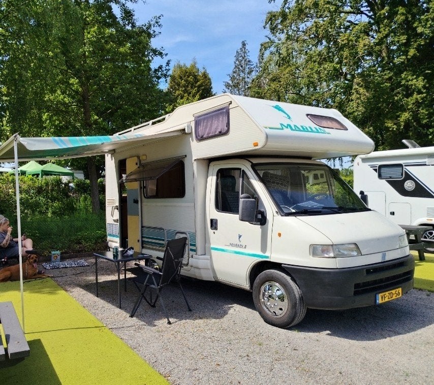 Fiat 1.9 TD Elnagh Marlin 3 Alkoof Camper - 6 Personen, Caravans en Kamperen, Campers, Particulier, tot en met 6, Alkoof, Fiat