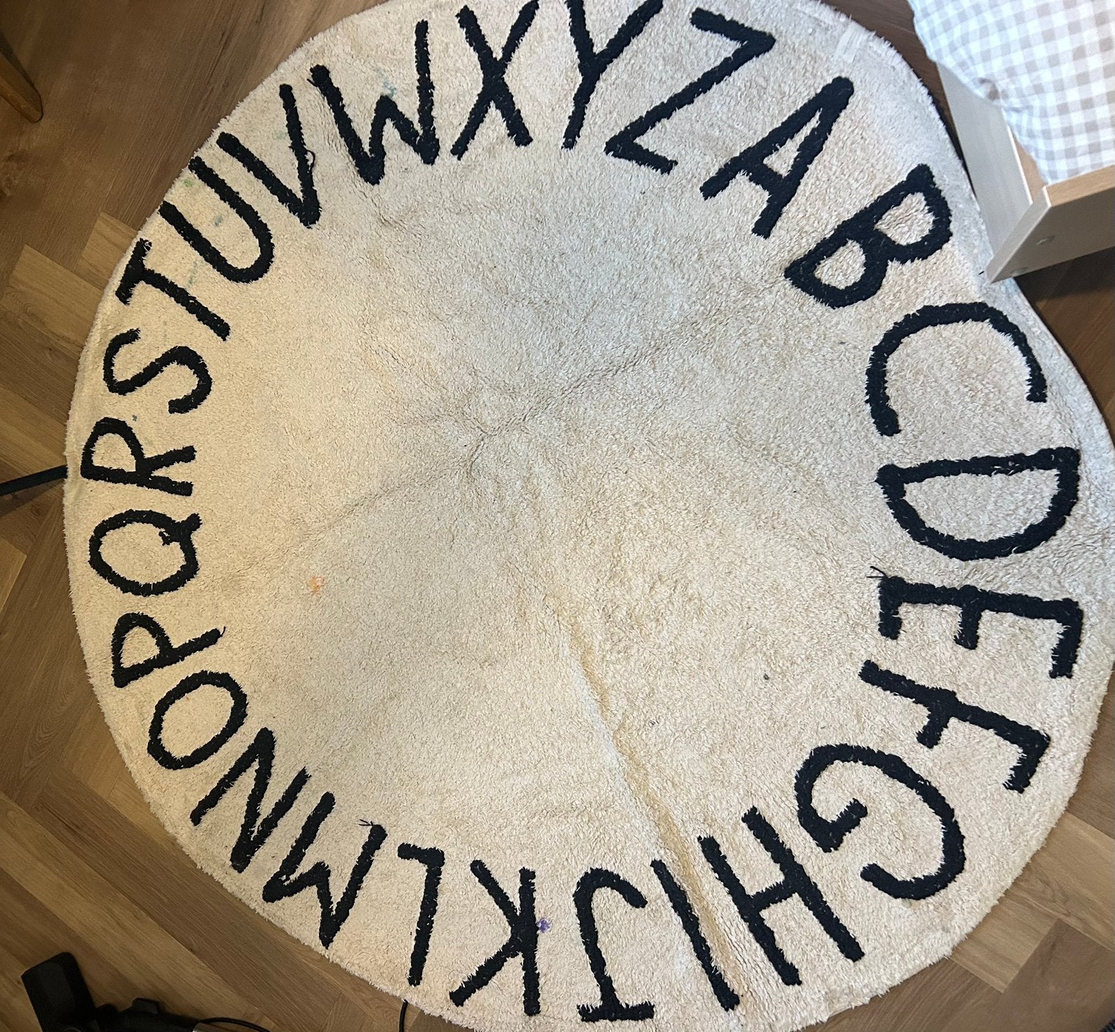 Kids tapijt met alfabet, Ophalen, Zo goed als nieuw, Rond, 200 cm of meer