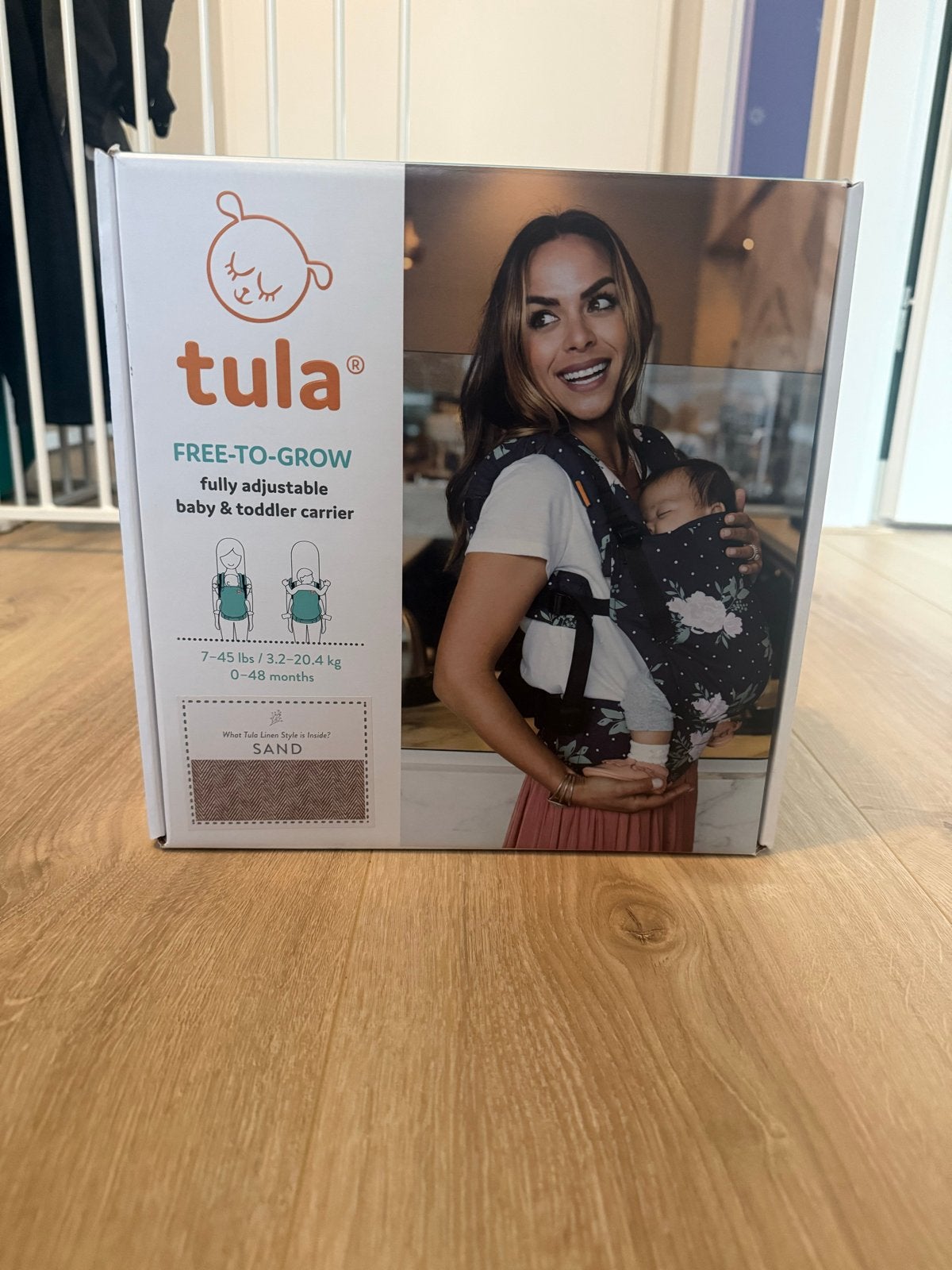 Tula linen Free-to-Grow Draagzak - Sand (Beige), Kinderen en Baby's, Buik of Rug, Zo goed als nieuw, Draagzak, Ophalen