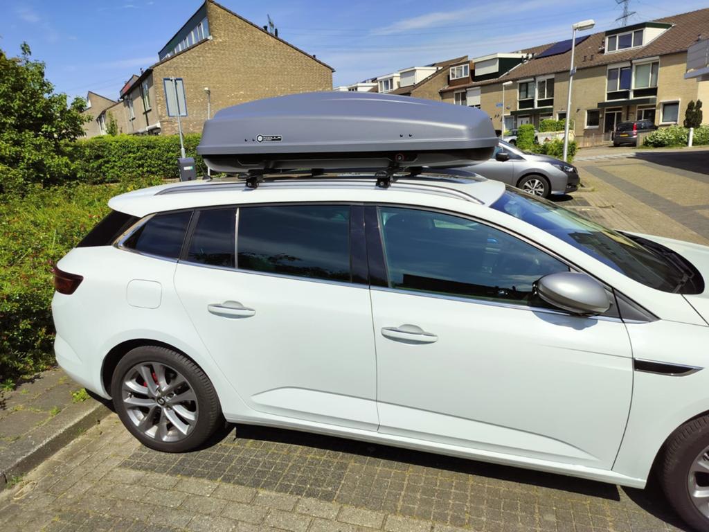 Universele Dakkoffer Modula/dakdragers Farad Renault Megane, Auto diversen, Dakkoffers, Gebruikt, Ophalen