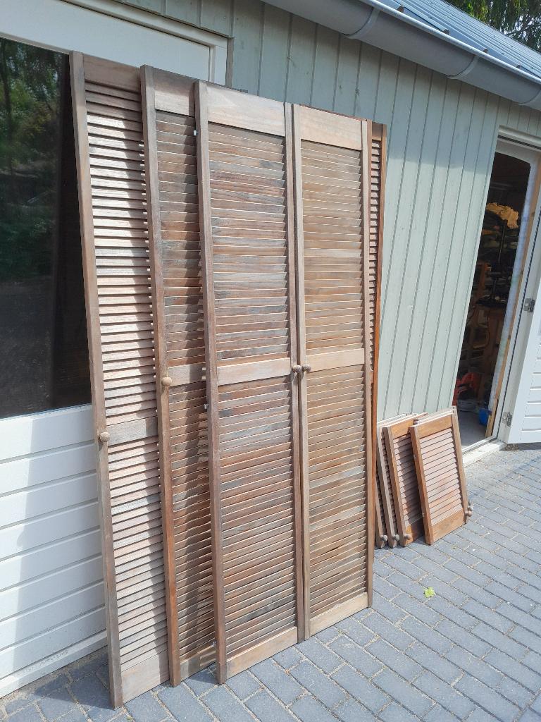 12 x Louvredeuren, Doe-het-zelf en Verbouw, Deuren en Horren, Ophalen, Gebruikt, Minder dan 80 cm, Binnendeur