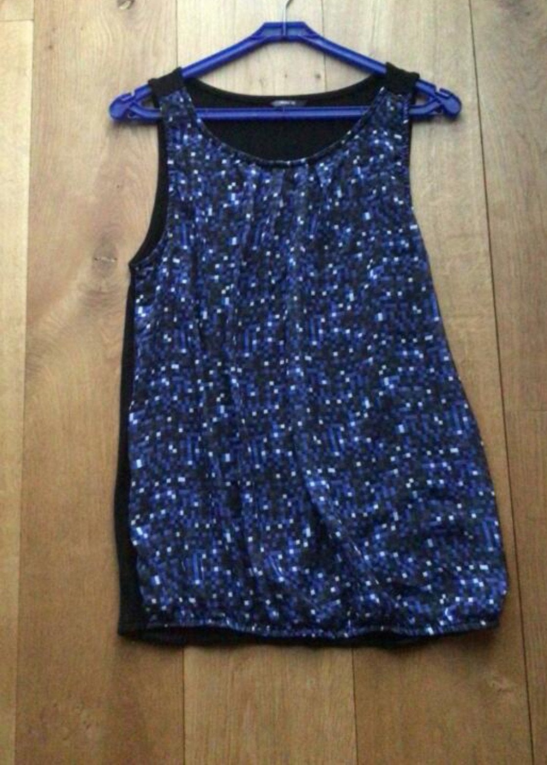 Hema mouwloze top met print, maat M, Kleding | Dames, Maat 38/40 (M), Blauw, Ophalen of Verzenden, Zo goed als nieuw