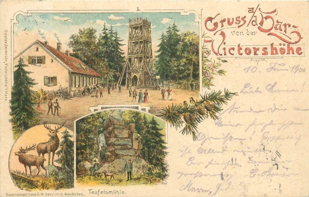 379-021-001 Harz Victorshöhe Litho, Verzenden, Voor 1920, Duitsland