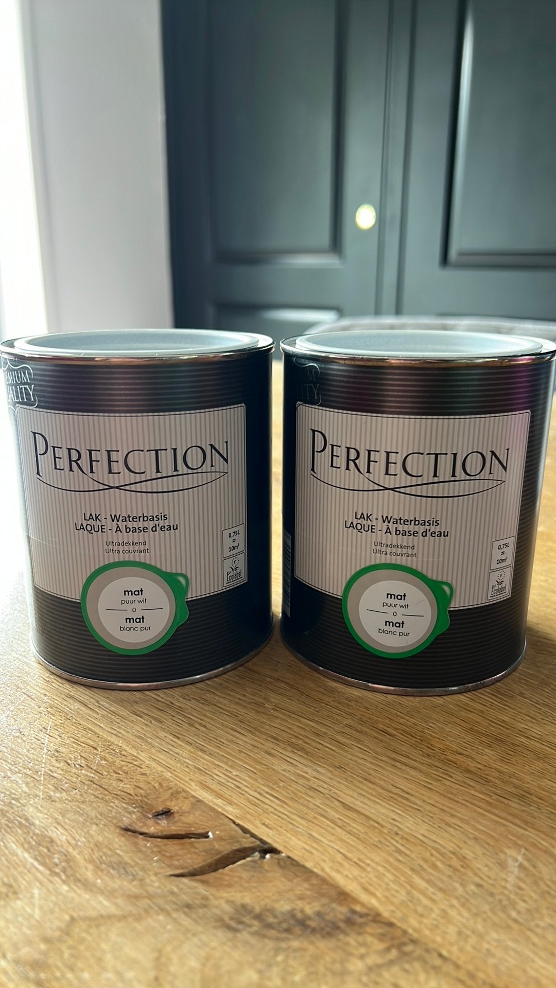 Perfection (Praxis) lak 2x mat puur wit 0,75L, Ophalen, Wit, Nieuw, Lak