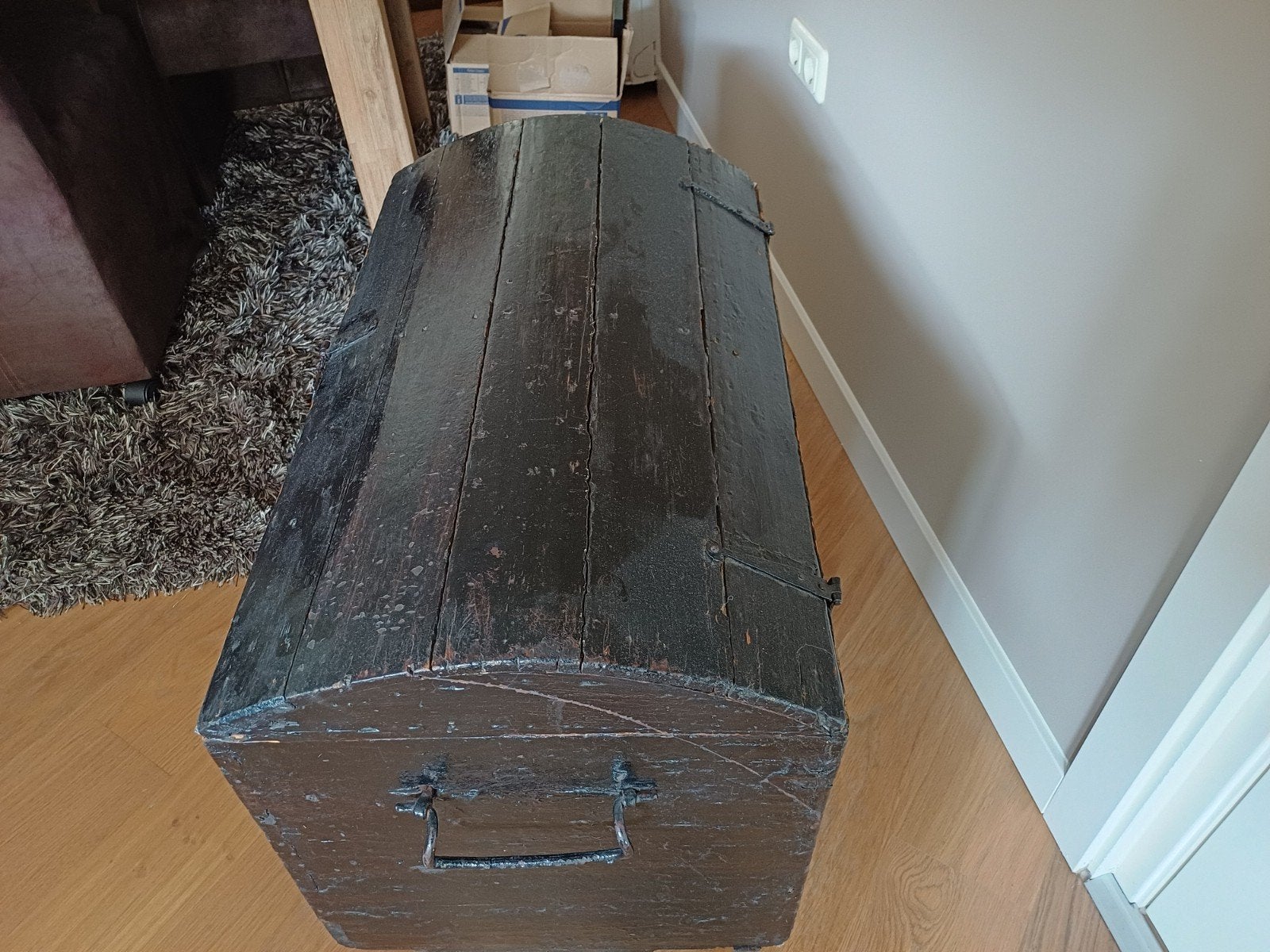 oude houten opbergkist, Ophalen, Gebruikt, 50 tot 100 cm, 50 tot 75 cm