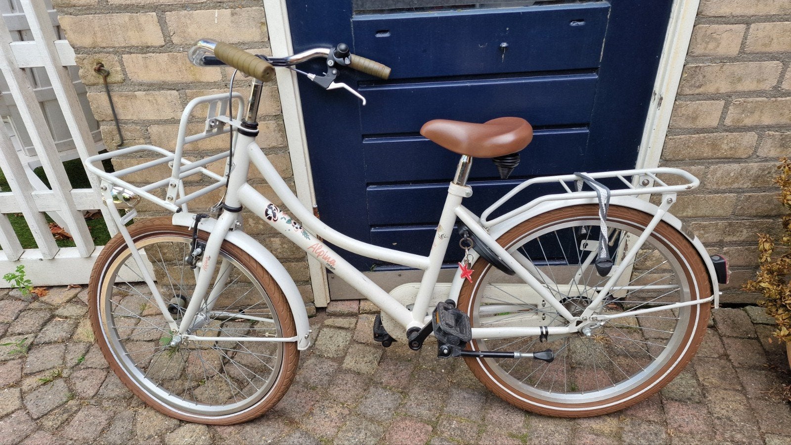 Alpine Cargo fiets 22 inch met gebruikssporen en lekke band, Fietsen en Brommers, Fietsen | Dames | Damesfietsen, Ophalen, Gebruikt