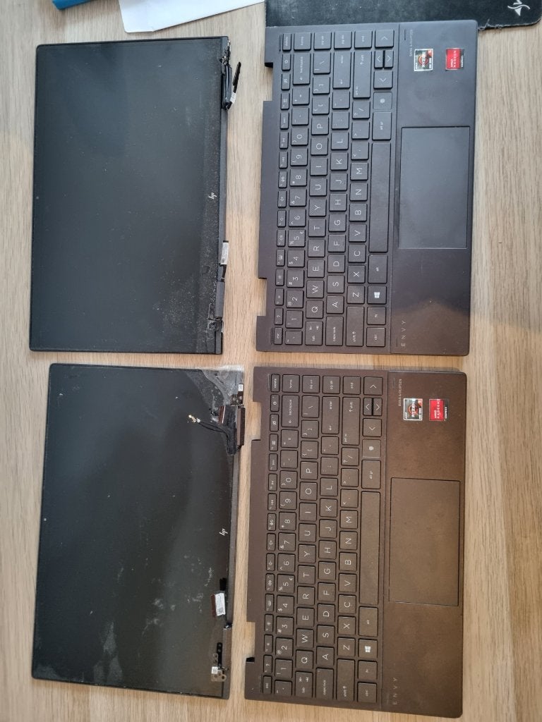 2x gebroken laptop - bruikbaar als desktop, HP ENVY, Gebruikt, 2 tot 3 Ghz, Qwerty