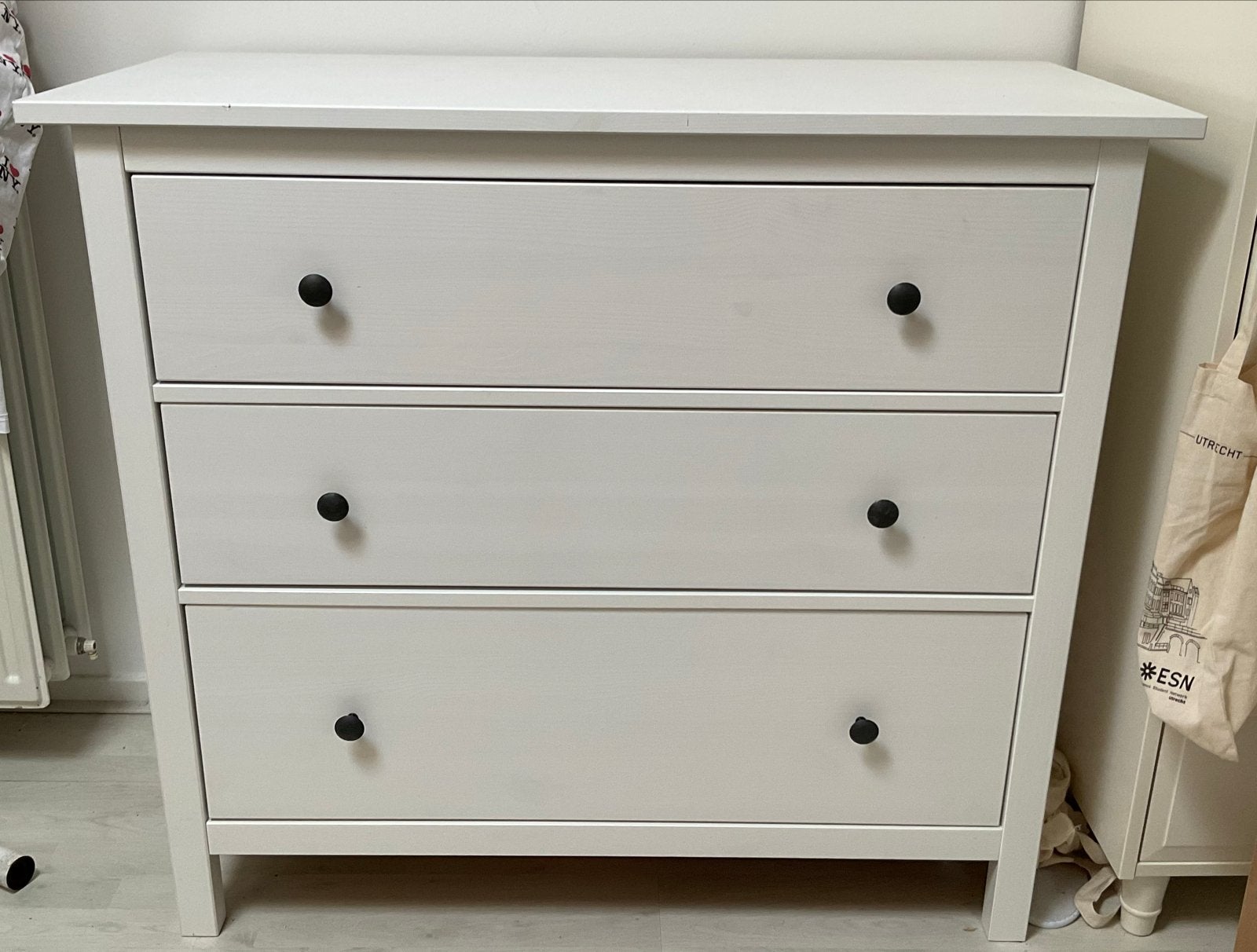 IKEA HEMNES ladekast wit - 3 lades, Ophalen, Gebruikt, 100 tot 150 cm, 3 of 4 laden