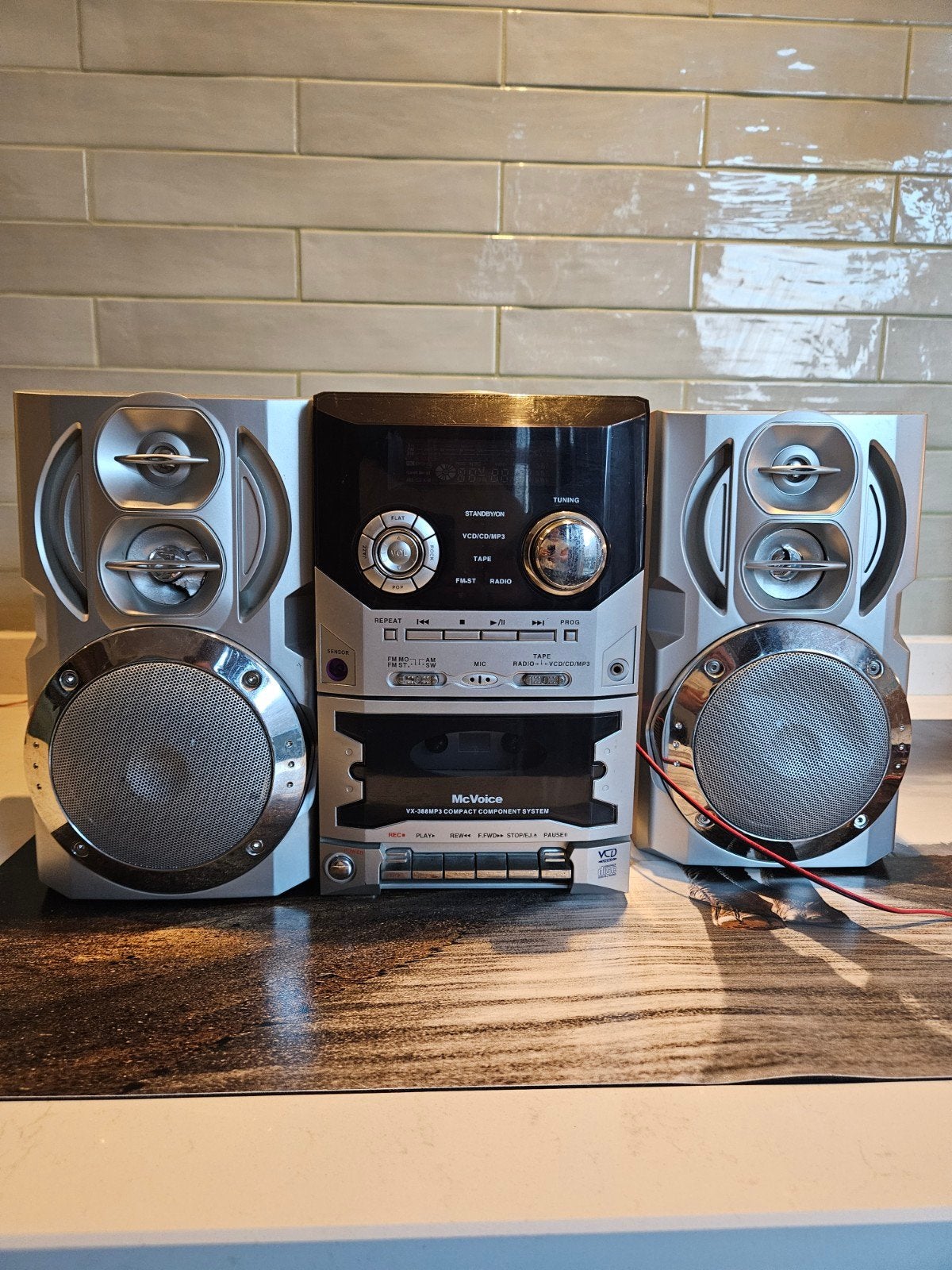 een radio cassette deck, Gebruikt, Cassettedeck, Microset, Ophalen