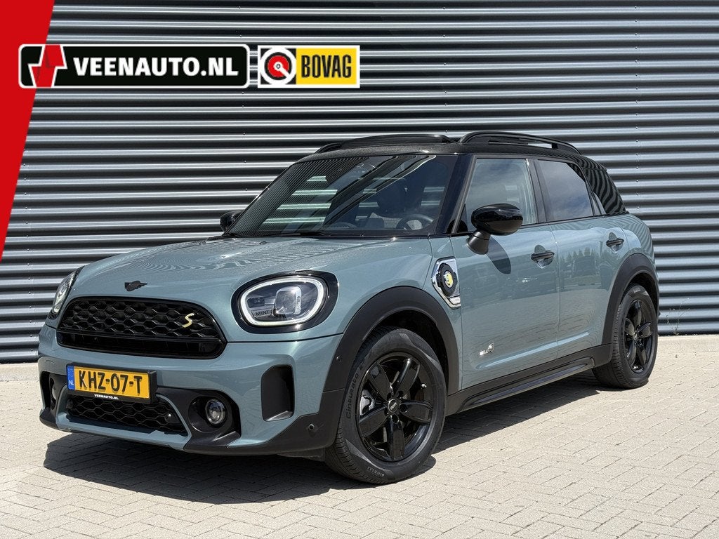 MINI Countryman 2.0 Cooper SE ALL4 Pano/H&K/Camera/Apple, Auto's, Mini, Gebruikt, Zwart, Countryman, Leder en Stof