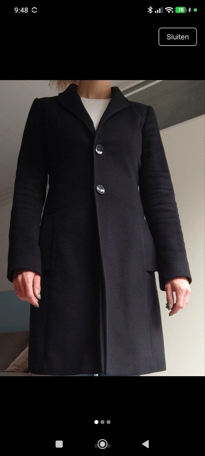 Hugo Boss wollen jas maat 34, Hugo Boss, Ophalen of Verzenden, Gedragen, Maat 34 (XS) of kleiner