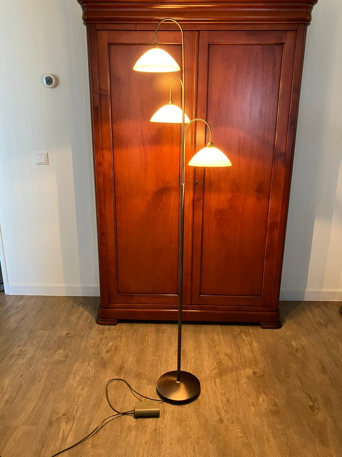 Steinhauer Sovereign Vloerlamp en Aleppo Wandlamp – brons, Huis en Inrichting, Lampen | Vloerlampen, Gebruikt, Overige fittingen
