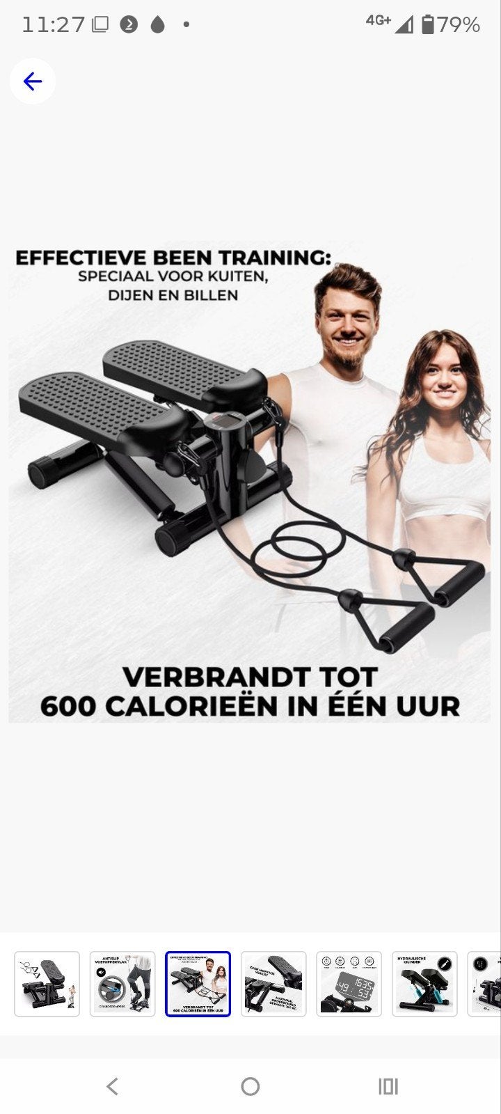 Mini Stepper met Weerstandsbanden - Compact & Effectief, Ophalen of Verzenden, Nieuw, Buik, Overige typen