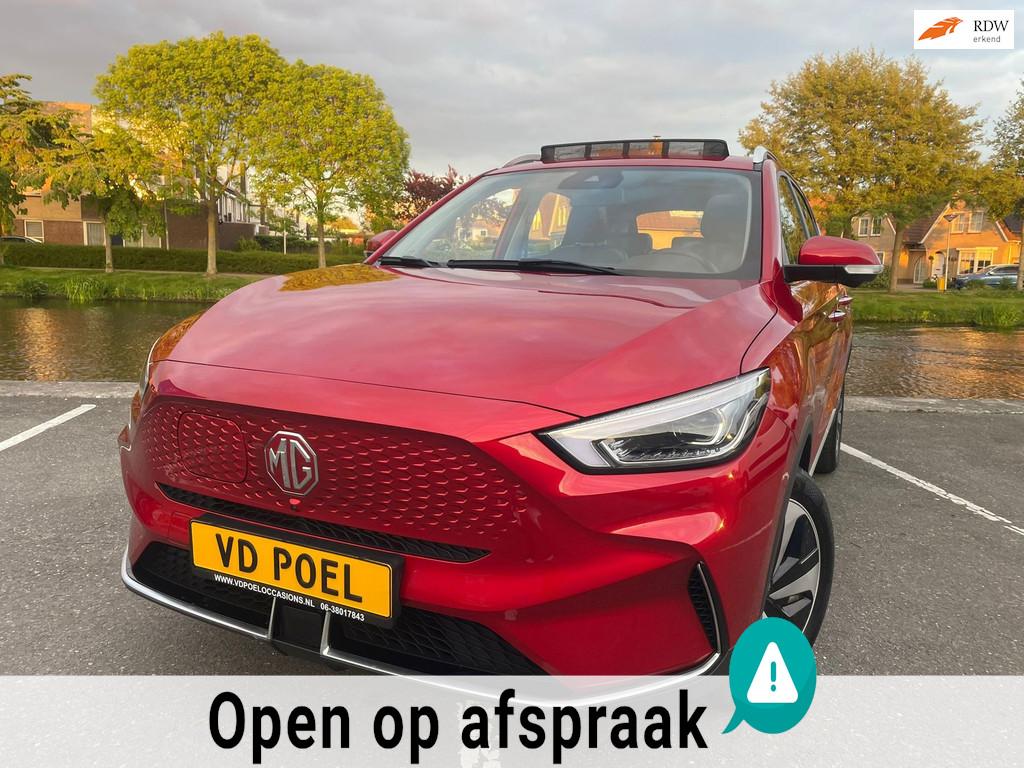 MG MG ZS EV EV Long Range Luxury 70 kWh PANODAK LEER NAVI, Auto's, MG, Gebruikt, Zwart, 156 pk, ZS
