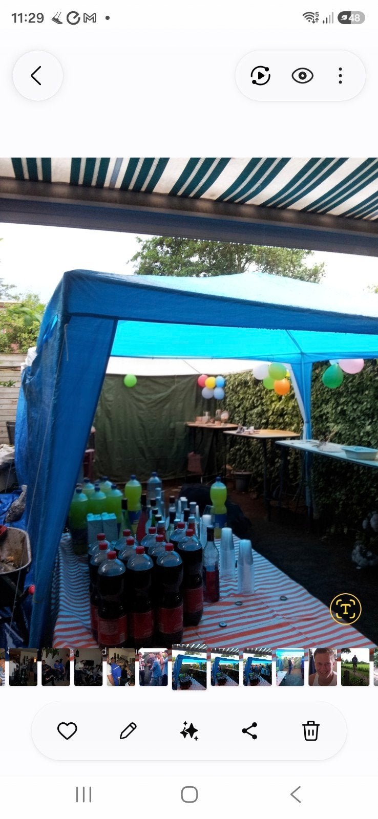 Partytent 3x3 meter - Ideaal voor feesten en evenementen, Ophalen, Opvouwbaar, Partytent, Minder dan 4 meter