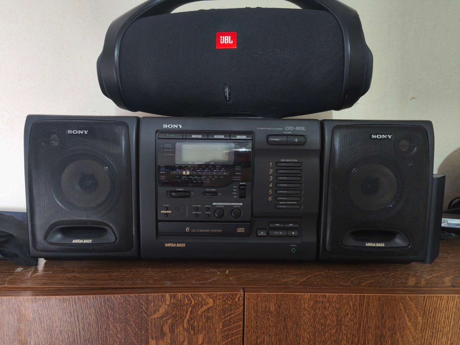 Sony CFD-600L Boombox (verkoop of sloop!), Ophalen, Gebruikt, Draagbaar, Tuner of Radio