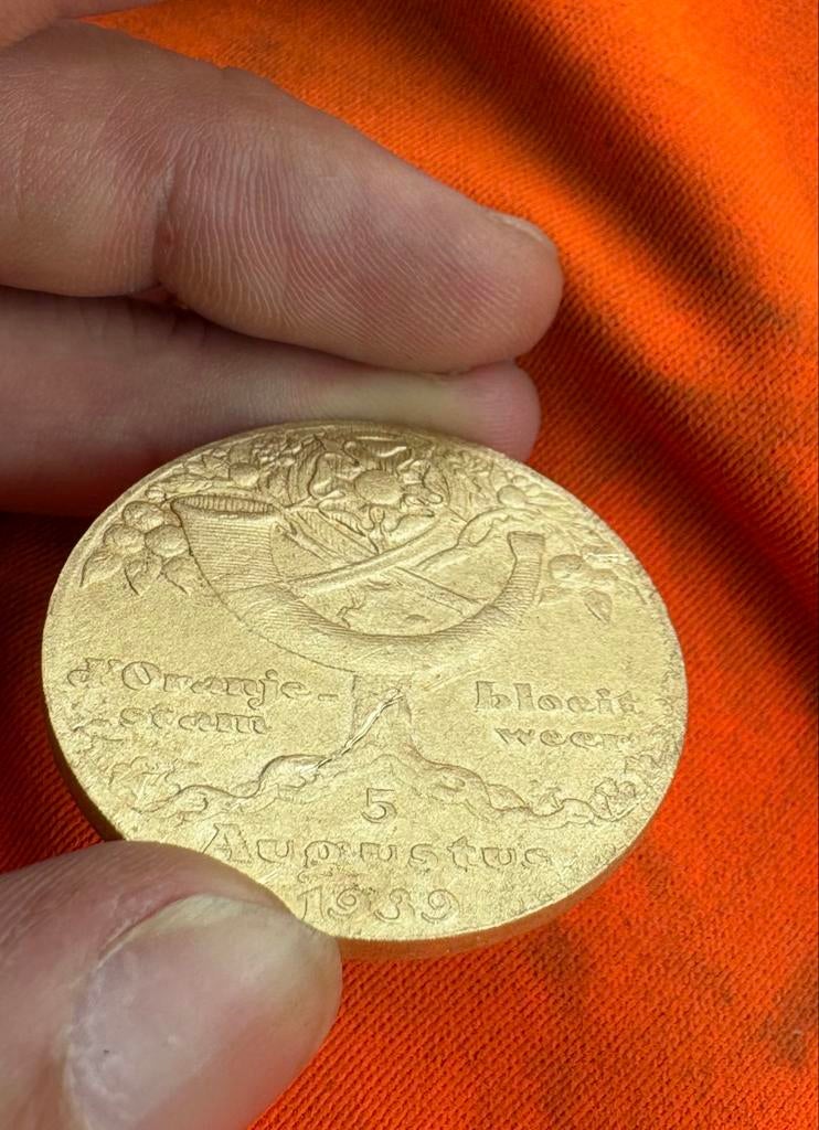 Nationale Bijzondere Nooden Penning 1939, Postzegels en Munten, Munten | Nederland, Koningin Wilhelmina, Losse munt, Goud, Overige waardes