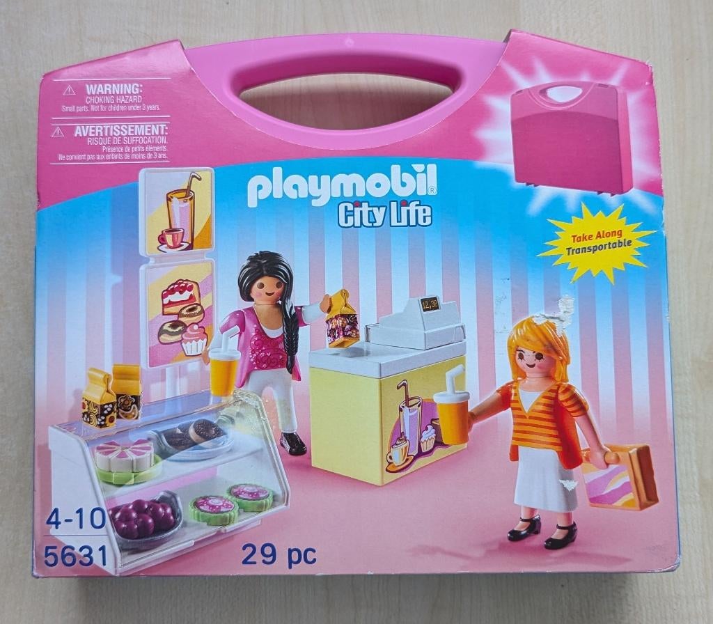 Nieuwe set Playmobil 5631 Lunchroom in handige meeneemkoffer, Ophalen of Verzenden, Nieuw, Complete set