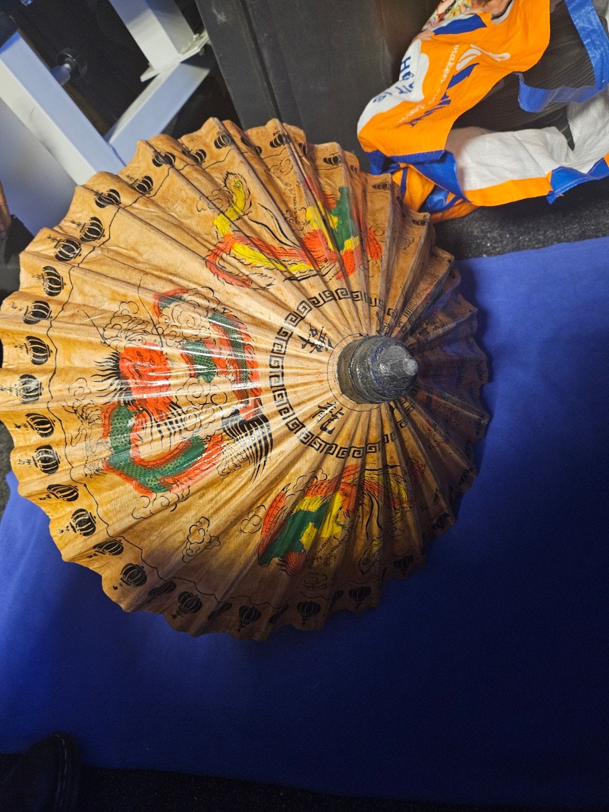 Mooie set van 2 vintage Aziatische oliepapieren parasols, Ophalen of Verzenden, Gebruikt